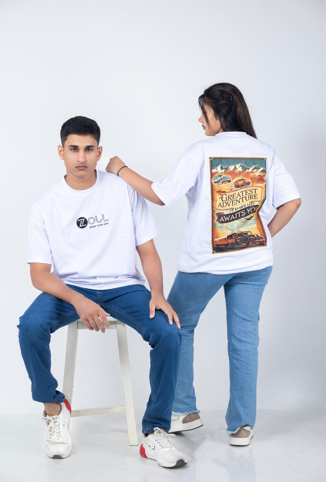 ZOUL Printed Tee’s White